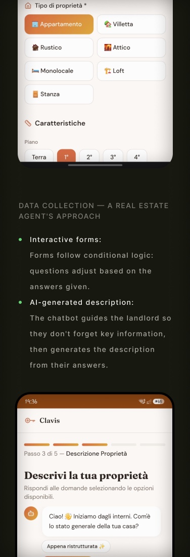Collecting data the way a real estate agent would: interactive forms and AI-generated descriptions